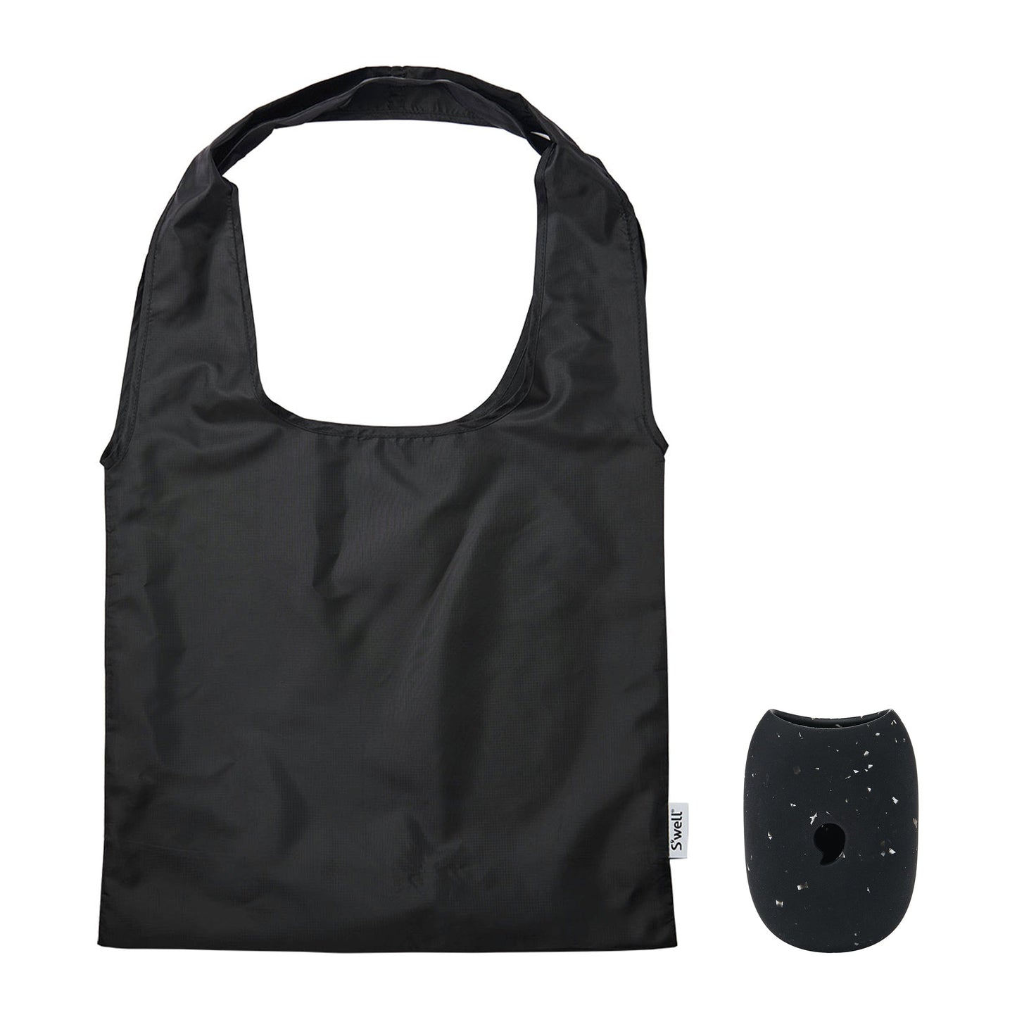 droplet-tote-a1 Swell-Droplet-Tote-Bag-Onyx-Black-Speckled-Front-With-Capsule.jpg