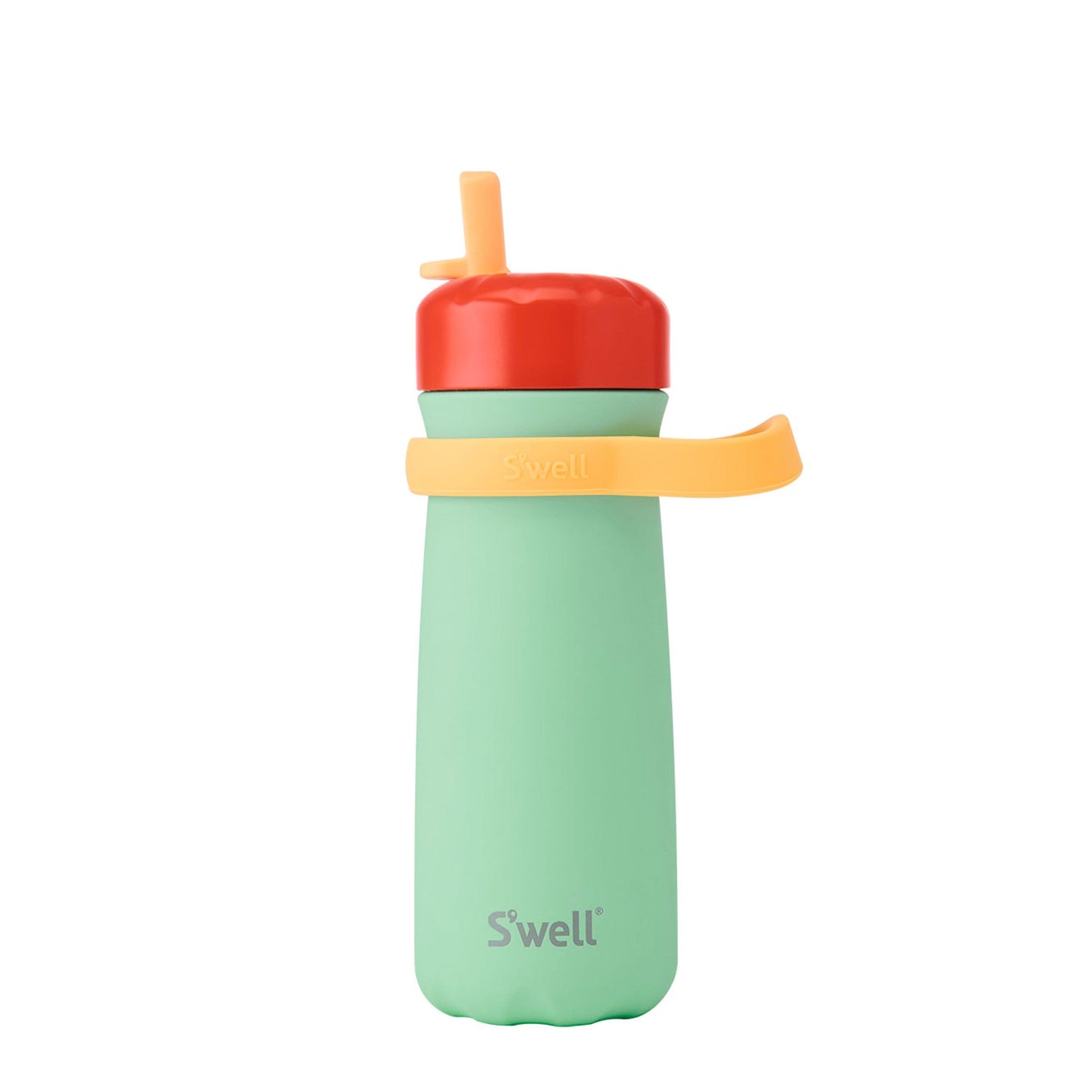 traveler-with-flip-straw-lid-16oz-r7 Swell-Kids-Water-Bottle-Traveler-16oz-Spring-Green-Front-Lid-Up.jpg