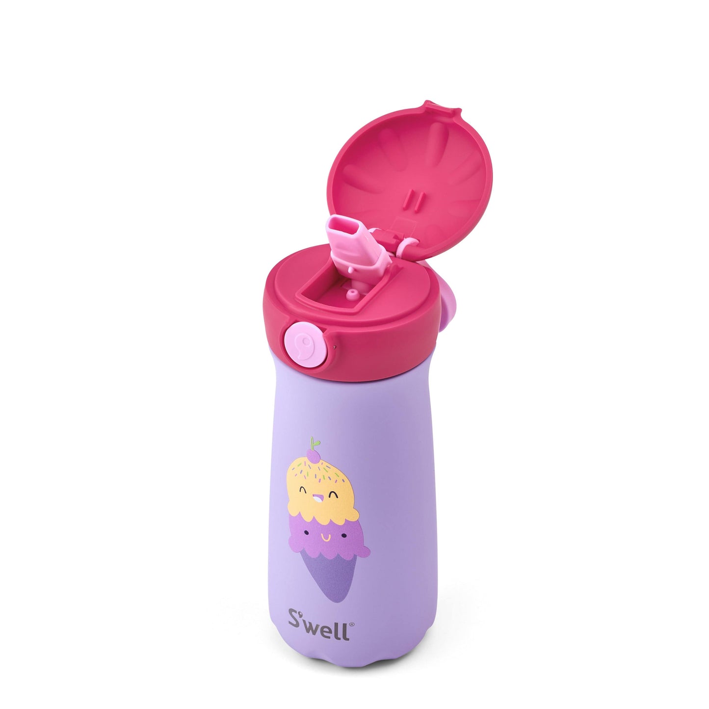 pop-top-traveler-14oz-y9 Swell14ozKidsPopTopTravelerHappyScoopsIceCreamFrontAngledTopOpen.jpg